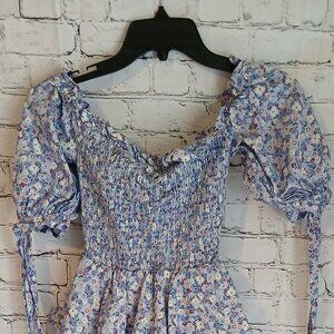 Yumi Kim Floral Smocked Mini Dress XS